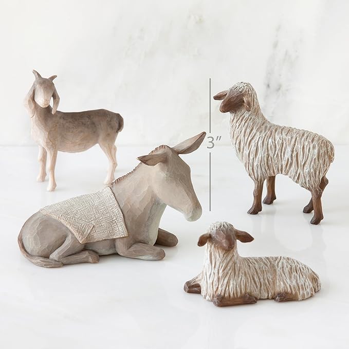 Willow Tree Sheltering Animals for the Holy Family Nativity display piece