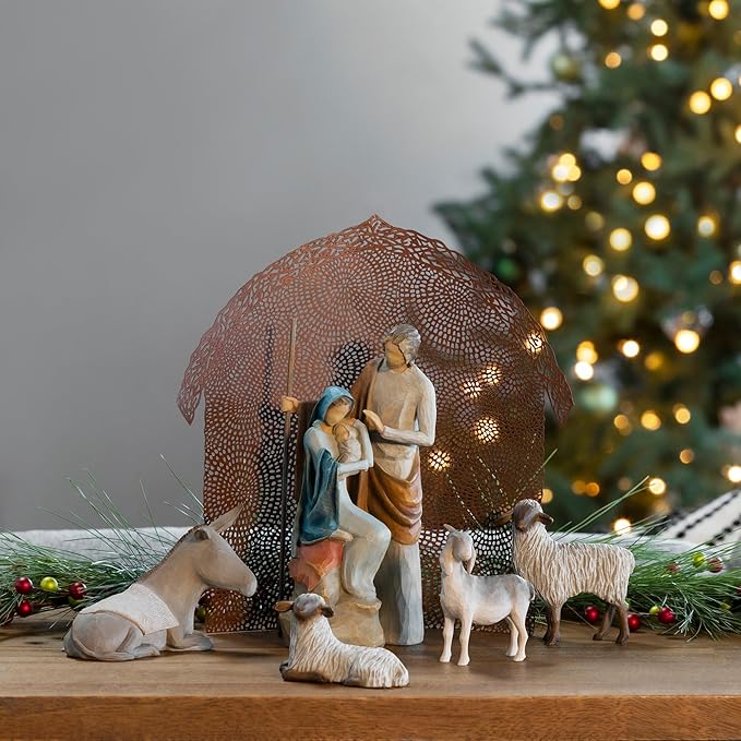 Willow Tree Sheltering Animals for the Holy Family Nativity display piece